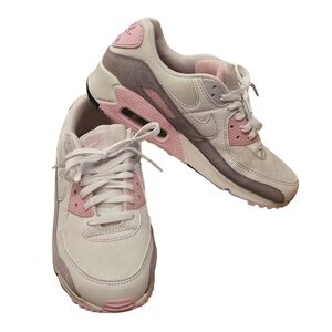 Nike Air Max 90 Low Womens Casual Sneaker Shoes Pink Grey White Size 9